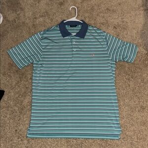 Southern Marsh Blue and Green Polo Shirt Classic Stripes